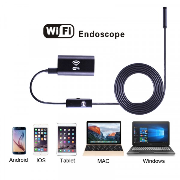 Wi-Fi endoskop pre iOS, Android a Windows 1 m – mäkký kábel
