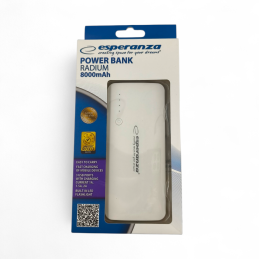 Esperanza EMP106WE Power banka 8000mAh - bielo-sivá