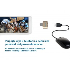 Vention microUSB OTG Adaptér čierny