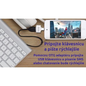 Vention microUSB OTG Adaptér čierny