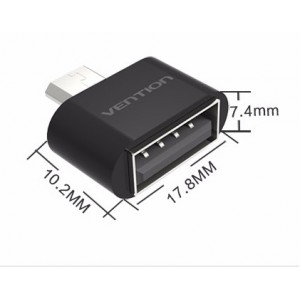 Vention microUSB OTG Adaptér čierny