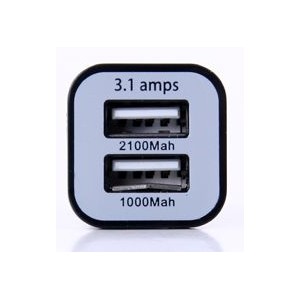 Dual-USB autonabíjačka 2,1A + 1A 12V ~ 24V