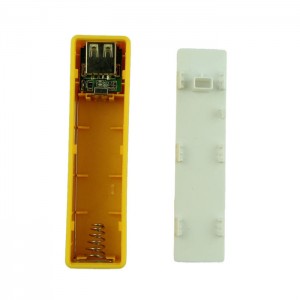 USB Power Banka na 1x 18650 batériu žltá