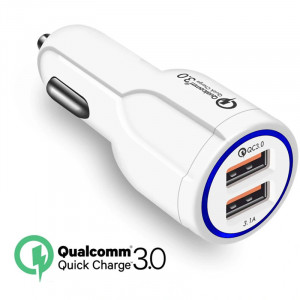 Maclean Energy nabíjačka do auta QC 3.0  MCE478 B - biela Qualcomm Quick Charge QC 3.0 - 5V / 3A, 9V / 1,8A, 12V / 1,6A