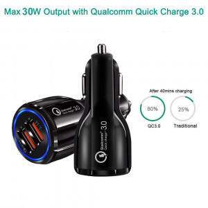 Maclean Energy nabíjačka do auta QC 3.0  MCE478 B - čierna Qualcomm Quick Charge QC 3.0 - 5V / 3A, 9V / 1,8A, 12V / 1,6A